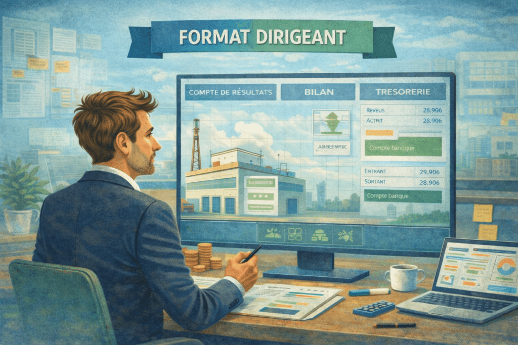 bureau moderne avec une vue urbaine